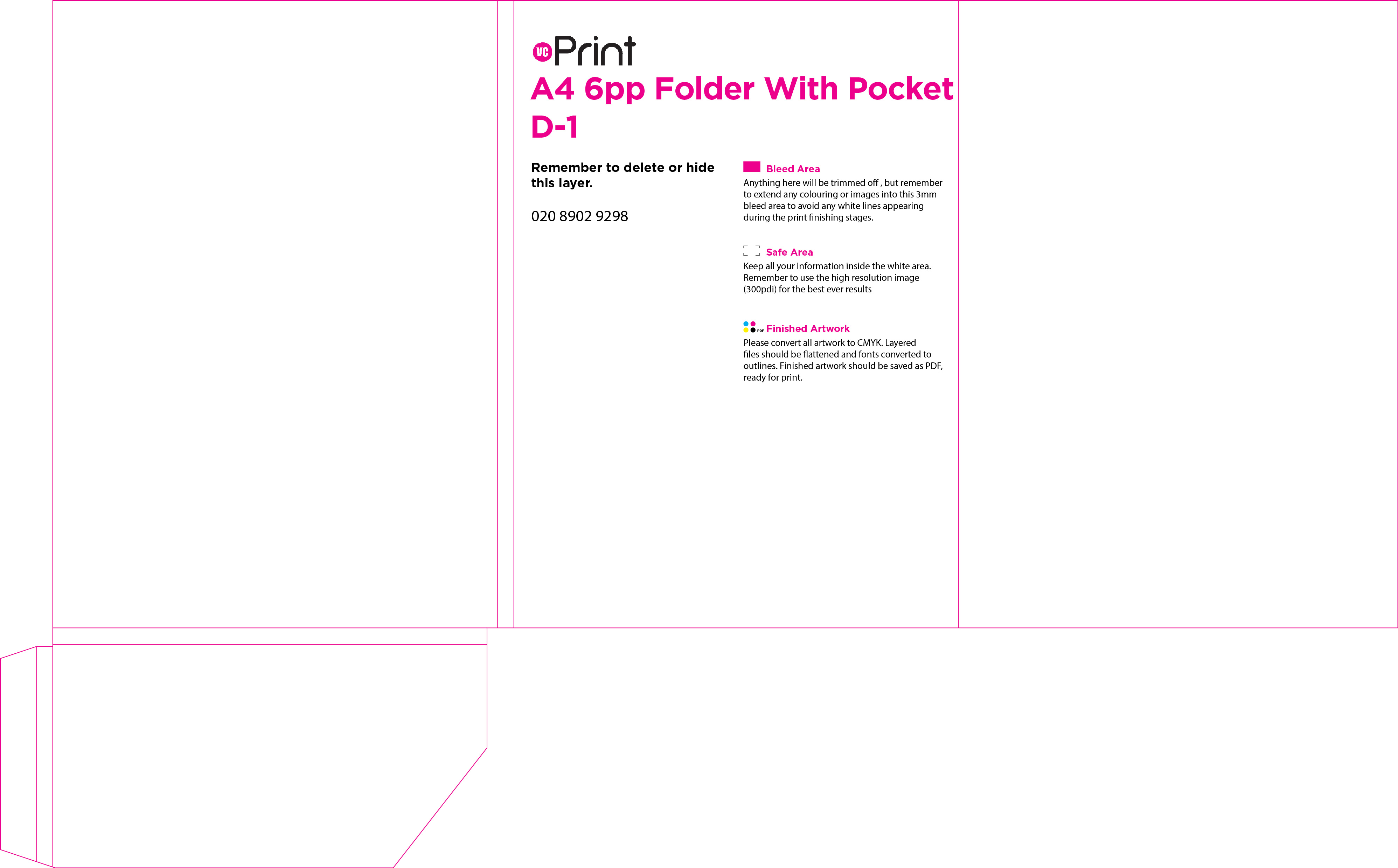 A4 6 Page Folders with Pocket Artwork File 1