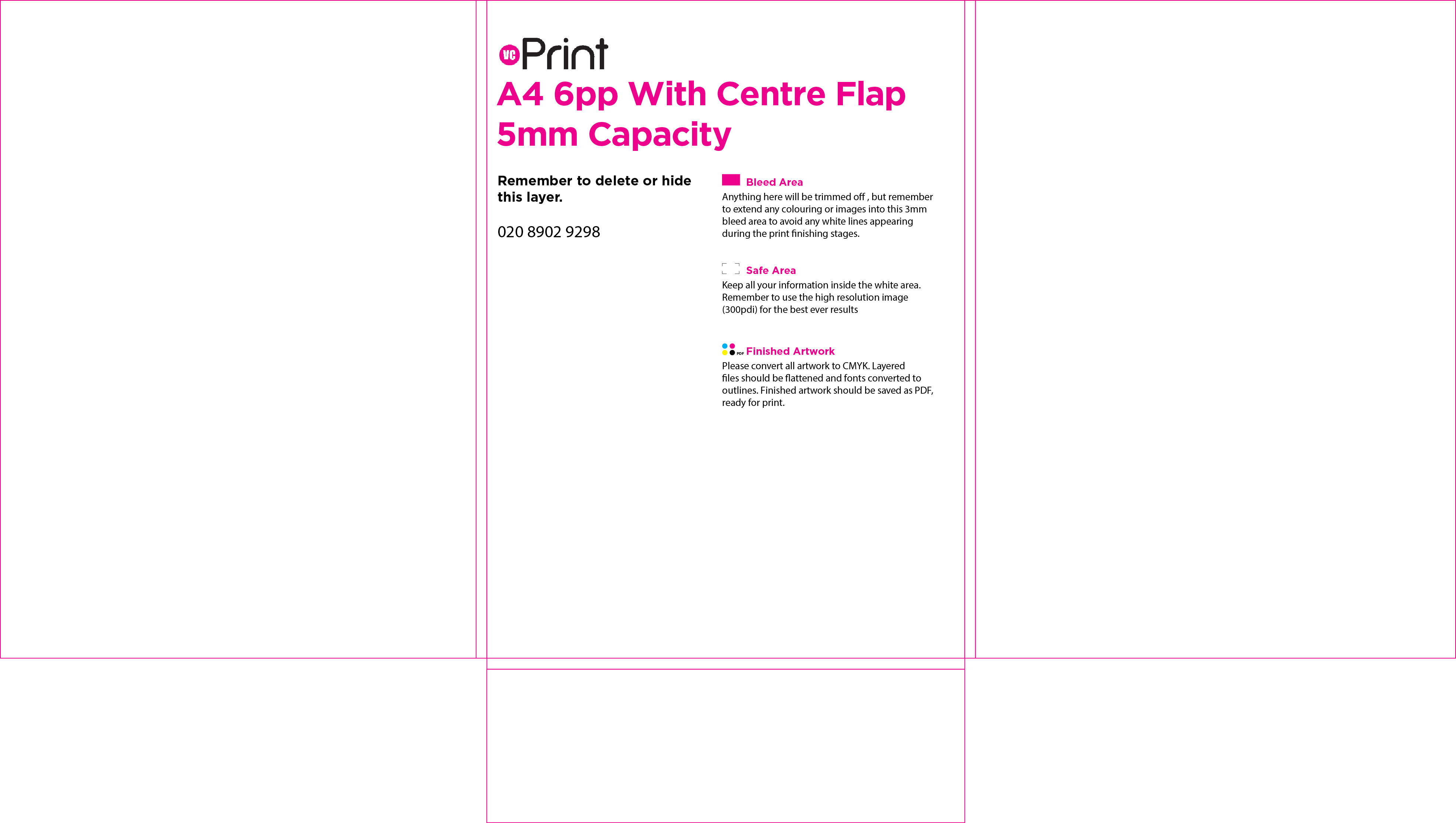 A4 6 Page Folders with Centre Flap Artwork File 3