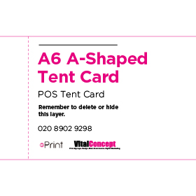 Interlocking A-Shaped Tent Cards Artwork File 1