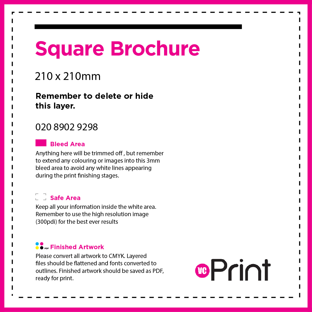 Square Perfect Bound Brochures Artwork File 1