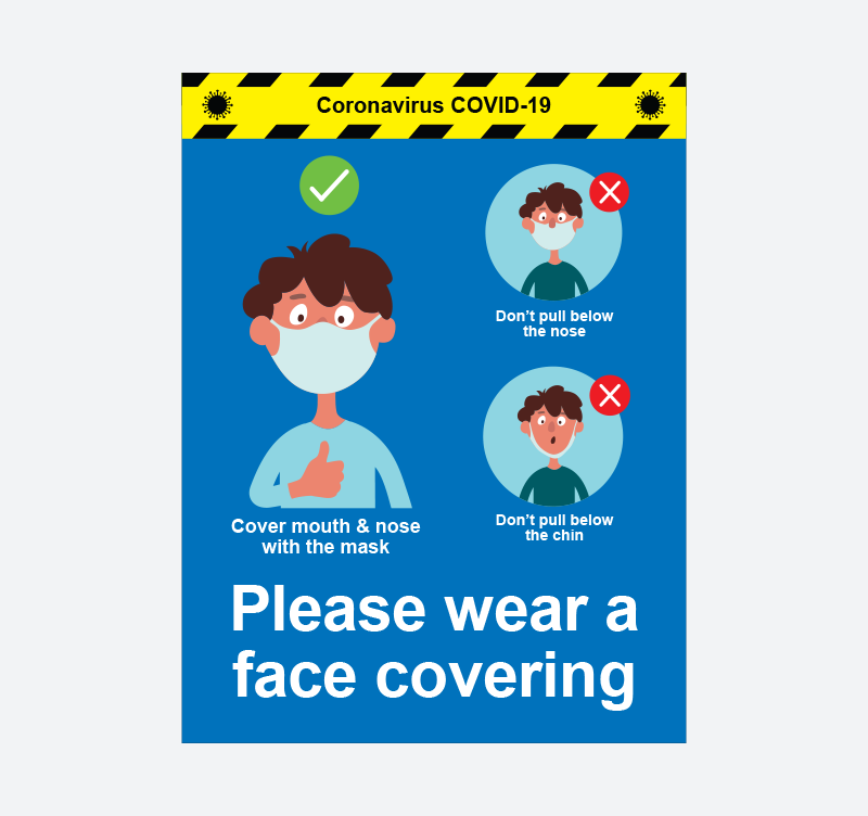 Please Wear a Face Covering Signage
