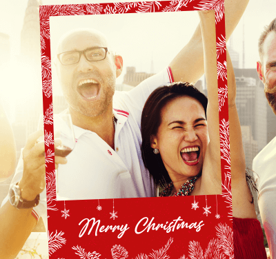 christmas selfie frame
