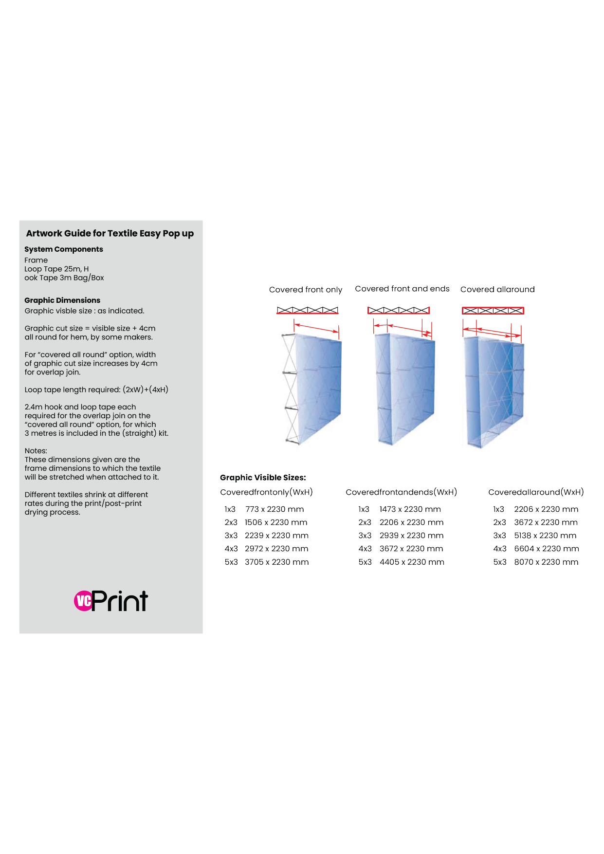 Fabric Pop Up Stand 3x4 straight
