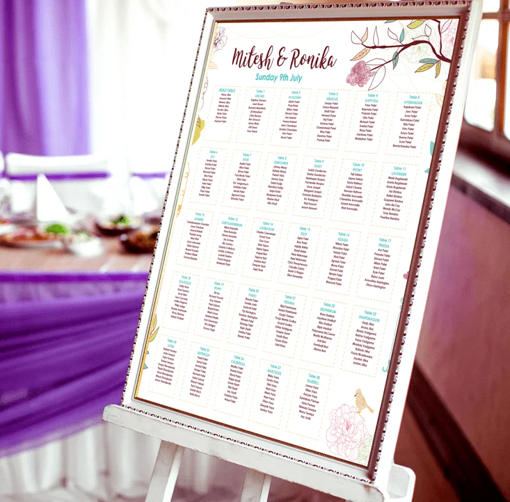 Table Plan Printing